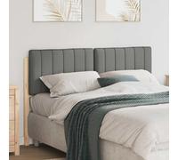 vidaXL Testiera imbottita Marrone e Grigio Chiaro 140 cm Pino massello