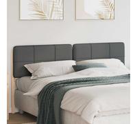 vidaXL Testiera imbottita Marrone e Grigio Chiaro 200 cm Pino massello