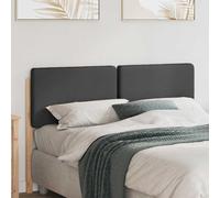 vidaXL Testiera imbottita Marrone e grigio scuro 160 cm Pino massello