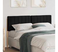 vidaXL Testiera imbottita Marrone e Nero 150 cm Pino massello