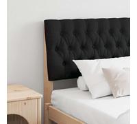 vidaXL Testiera imbottita Nero 180 cm Pino massello