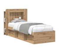 vidaXL Testiera in legno di rovere artigianale ingegneristica, moderna, versatile e funzionale, armadio pratico per la tua stanza, organizza con stile