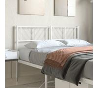 vidaXL Testiera in Metallo Bianco 120 cm