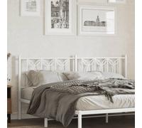 vidaXL Testiera in Metallo Bianco 180 cm, testiera letto, testiera letto matrimoniale, testiera, testata letto, testata letto matrimoniale, testata