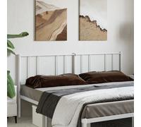vidaXL Testiera in Metallo Bianco 193 cm