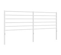 vidaXL Testiera in Metallo Bianco 193 cm