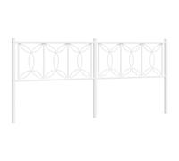 vidaXL Testiera in Metallo Bianco 200 cm, testiera letto, testiera letto matrimoniale, testiera, testata letto, testata letto matrimoniale, testata