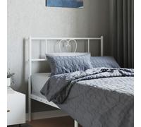 vidaXL Testiera in Metallo Bianco 90 cm