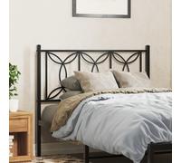 vidaXL Testiera in Metallo Nero 107 cm