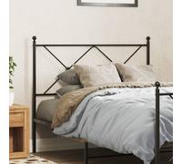 vidaXL Testiera in Metallo Nero 107 cm