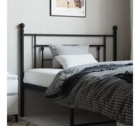 vidaXL Testiera in Metallo Nero 107 cm