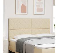 vidaXL Testiera in Tessuto Geometrico Crema 180 cm Tessuto
