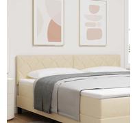 vidaXL Testiera in Tessuto Geometrico Regolabile Crema 180 cm Tessuto