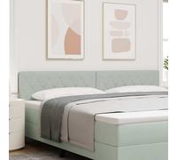 vidaXL Testiera in Velluto Argille Grigio chiaro 200 cm Velluto