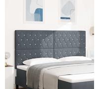 vidaXL Testiera in Velluto Argille Grigio scuro 180 cm Velluto