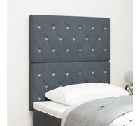 vidaXL Testiera in Velluto Argille Grigio scuro 80 cm Velluto