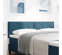 vidaXL Testiera in velluto blu scuro con design a rombi, larga 140 cm