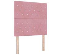 vidaXL Testiera in Velluto Rosa con Bottoni di Cristallo, Imbottita e Alta 90 cm. Altezza Regolabile, Perfetta per arredare la Camera da Letto Moderna. Design da Parete, Comoda e stilosa.