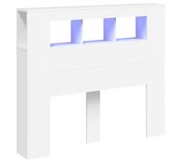 VIDAXL - Testiera Led Bianca 120x18,5x103,5 Cm Legno Multistrato