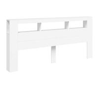 vidaXL Testiera LED Bianca 220 x 18,5 x 103,5 cm Legno multistrato