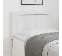 vidaXL Testiera con luci a Strisce a LED Bianco 100 cm PVC, Testata Letto Elegante, Rettangolare, Alta Regolabile, Resistente, Design LED da Parete, Moderno e Versatile