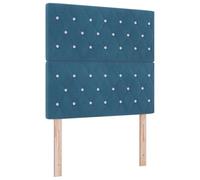 vidaXL Testiera LED Blu Scuro 100 cm VellutoTestiera letto