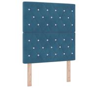 vidaXL Testiera LED Blu Scuro 80 cm VellutoTestiera letto