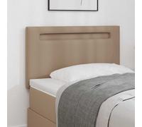 vidaXL Testiera LED Cappuccino 90 cm Pelle Sintetica