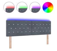 vidaXL Testiera LED con Bottoni di Cristallo Grigio Scuro 72 cm VellutoTestiera letto