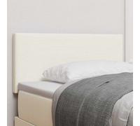 vidaXL Testiera LED con luci a strisce a LED Crema 80 cm Tessuto