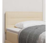 vidaXL Testiera LED con strisce LED con testiera Crema 100 cm Tessuto