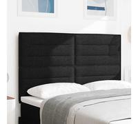 vidaXL Testiera LED con strisce LED con testiera Nero 160 cm Tessuto