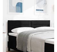 vidaXL Testiera LED con strisce LED con testiera Nero 160 cm Tessuto