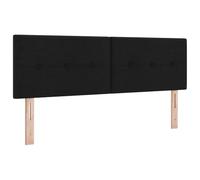 vidaXL Testiera LED con luci a strisce a LED Nero 160 cm Poliestere, Testiera da letto rettangolare moderna, testiera imbottita, illuminazione regolabile, design salvaspazio, mobili moderni e durevoli