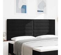 vidaXL Testiera LED con strisce LED con testiera Nero 200 cm Tessuto