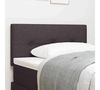 vidaXL Testiera LED con testiera Marrone Scuro 100 cm Poliestere, Testiera da Letto Rettangolare Moderna, testiera Imbottita, Illuminazione Regolabile, Design salvaspazio, mobili Moderni e durevoli