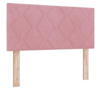 vidaXL Testiera LED vitaXL a Blocchi Diamond Rosa 100 cm in Velluto, con USB. Design Contemporaneo, Montaggio a Parete, Robusta e con Rivestimento Morbido. Ideale per mobili della Camera da Letto, co