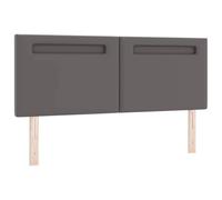 vidaXL Testiera Moderna Imbottita Grigia Altezza Regolabile e Strisce LED, Design ergonomico a Parete per camere da Letto per Adulti, mobili per la Camera da Letto, Tessuto Chiaro