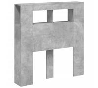 vidaXL Testiera LED Grigio cemento 100 x 18,5 x 103,5 cm Legno multistrato