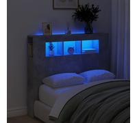 vidaXL Testiera LED Grigio Cemento 120x18,5x103,5 cm Legno Multistrato