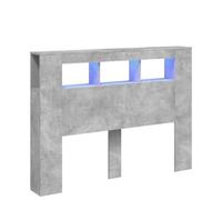 vidaXL Testiera LED Grigio Cemento 140x18,5x103,5 cm Legno Multistrato