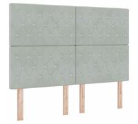 vidaXL Testiera LED grigio chiaro 72 cm Velvet