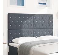 vidaXL Testiera LED Grigio Scuro 80 cm VellutoTestiera letto