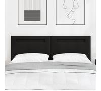 vidaXL Testiera LED Nero 144 cm Pelle Sintetica