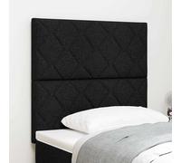 vidaXL Testiera LED Nero 90 cm Tessuto