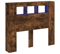 vidaXL Testiera LED Rovere Fumo 120x18,5x103,5 cm Legno multistrato