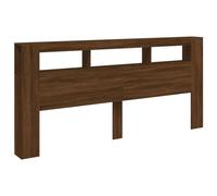 vidaXL Testiera LED Rovere Marrone 220x18,5x103,5 cm Legno Multistrato