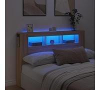 VIDAXL - Testiera Led Rovere Sonoma 160x18,5x103,5 Cm Legno Multistrato - SPEDIZIONE GRATUITA