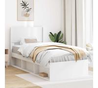 vidaXL Testiera bianca PB, testiera per camera da letto, design moderno, legno, stile lamelle, decorazione elegante, pezzo funzionale per il tuo spazio