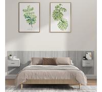 vidaXL Testiera Letto con Comodini in Legno Multistrato Grigio Sonoma